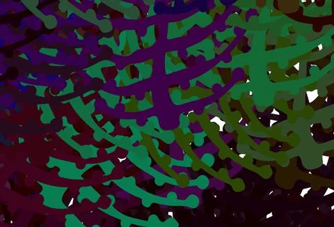 Dark Multicolor vector pattern with random forms. 库存插图