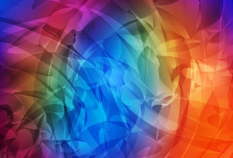 Dark Multicolor vector pattern with random forms. Illustrazione stock