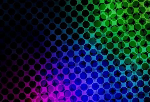 Dark Multicolor vector pattern with spheres. Stock Illustration