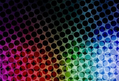 Dark Multicolor vector pattern with spheres. Stock Illustration