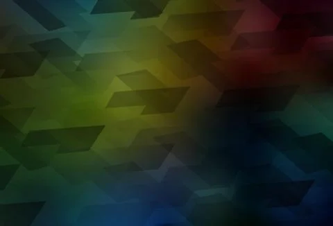 Dark Multicolor vector pattern in square style. Stock Illustration