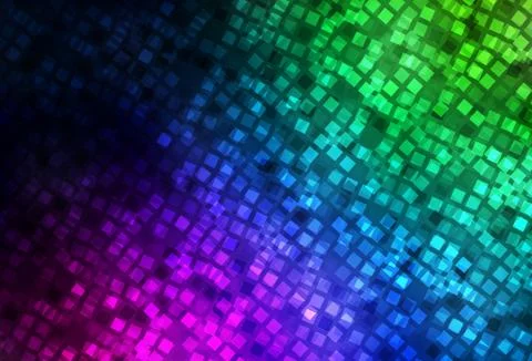 Dark Multicolor vector pattern in square style. Stock Illustration