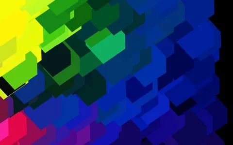 Dark Multicolor vector pattern in square style. Illustrazione stock