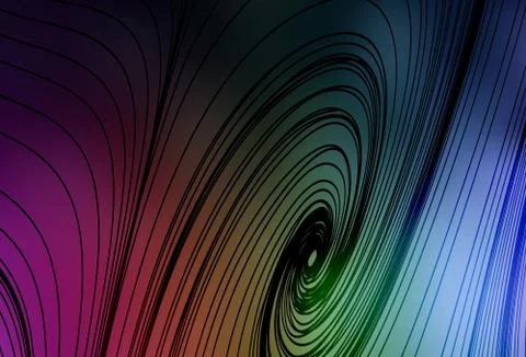 Dark Multicolor vector pattern with wry lines. Illustrazione stock