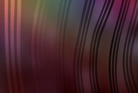 Dark Multicolor vector pattern with wry lines. Illustrazione stock