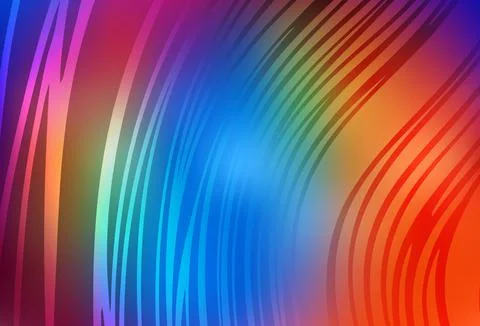 Dark Multicolor vector pattern with wry lines. Stock Illustration