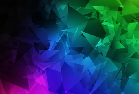 Dark Multicolor vector shining triangular background. Illustrazione stock