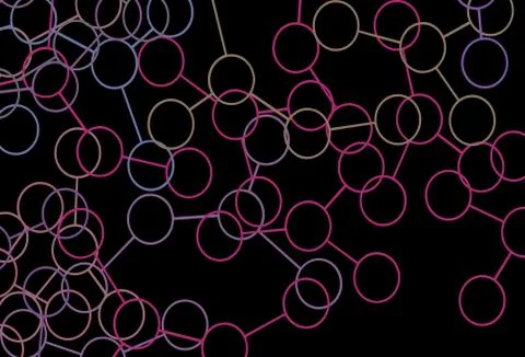 Dark Multicolor vector template with artificial intelligence structure. 库存插图