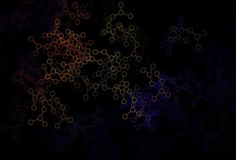 Dark Multicolor vector template with artificial intelligence structure. Stock Illustration