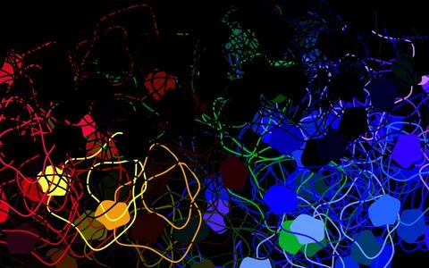 Dark Multicolor vector template with chaotic shapes. Stock Illustration