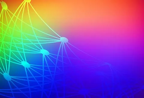 Dark Multicolor vector texture with artificial intelligence concept. Stockillustratie