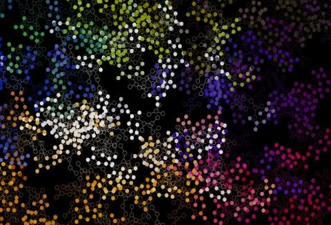 Dark Multicolor vector texture with artificial intelligence concept. Stock Illustration