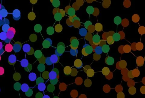 Dark Multicolor vector texture with artificial intelligence concept. 스톡 일러스트