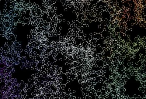 Dark Multicolor vector texture with artificial intelligence concept. Illustrazione stock