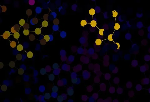 Dark Multicolor vector texture with artificial intelligence concept. Stock Illustration