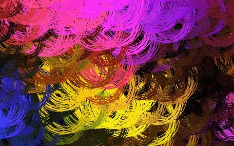 Dark Multicolor vector texture with bent lines. Stock Illustration