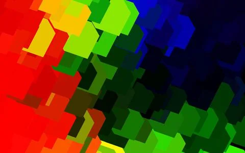 Dark Multicolor vector texture in rectangular style. Stock Illustration