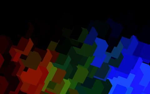 Dark Multicolor vector texture in rectangular style. Stock Illustration