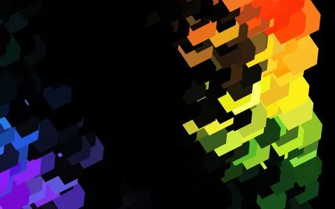 Dark Multicolor vector texture in rectangular style. Stock Illustration