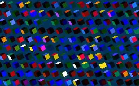 Dark Multicolor vector texture in rectangular style. Stock Illustration