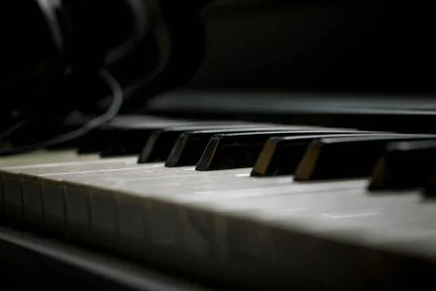 Dark Musical Keyboard Stock Photos