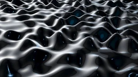 Dark mysterious changing surface. Loop ready animation. Animation of matter in Illustrazione stock