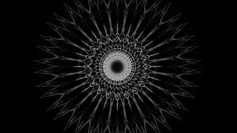 Dark mystic ornament with rotating elements - seamless looping (FULL HD) Vídeos de archivo 83169163