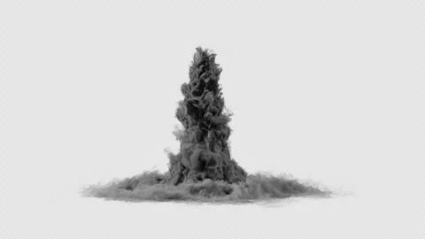 Dark Mystic Smoke Animation on Black Background Video stock 340261468