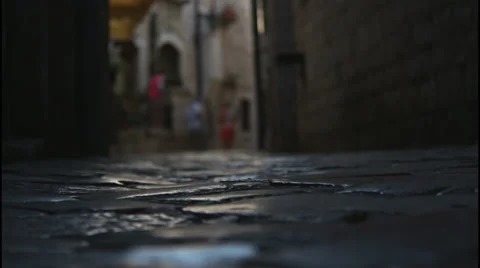 The dark narrow streets Video stock 32907314