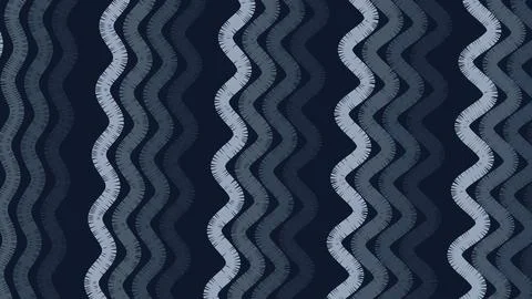 Dark navy background with alternating light and medium blue wavy vertical str Stockillustratie