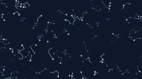 Dark navy background dotted with light gray abstract constellations and lines 库存插图