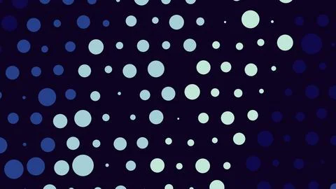 A dark navy background dotted with light blue circular dots of varying sizes  Stockillustratie