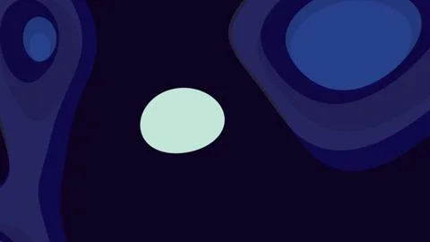 Dark navy background with smooth blue abstract shapes and a pale green circul Stock-Illustration