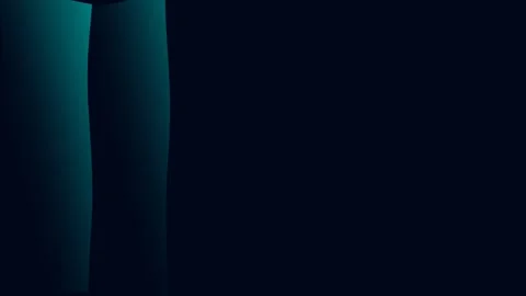 Dark Navy Blue Abstract Background with Glowing Teal Vertical Light Motion. Stock Footage 345715894