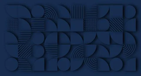 Dark Navy Geometric Abstract Pattern Stock Illustration