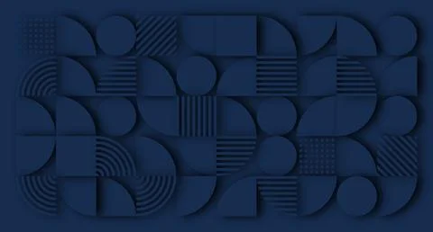 Dark Navy Geometric Abstract Pattern Stock Illustration