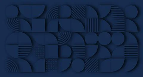 Dark Navy Geometric Abstract Pattern Stock Illustration