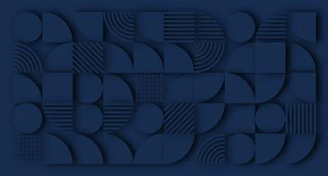 Dark Navy Geometric Abstract Pattern Stock Illustration