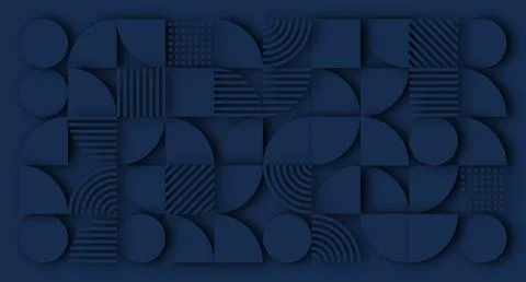Dark Navy Geometric Abstract Pattern Stock Illustration
