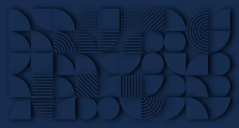 Dark Navy Geometric Abstract Pattern Stock Illustration