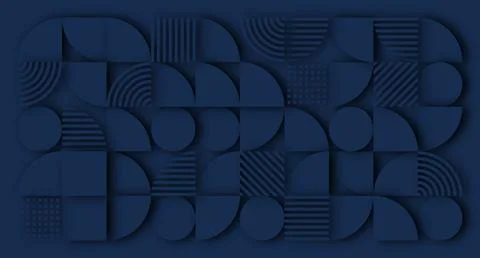 Dark Navy Geometric Abstract Pattern Stock Illustration