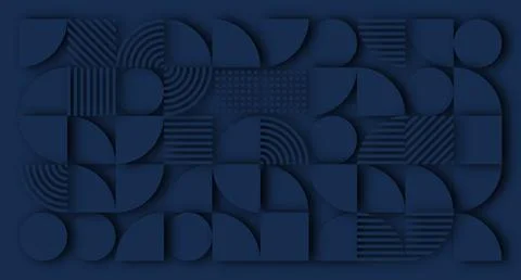 Dark Navy Geometric Abstract Pattern Stock Illustration