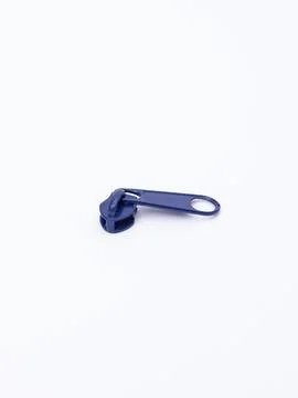 Dark navy zipper pull angled view 写真素材