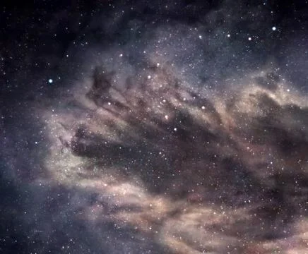 Dark nebula in deep space Stock Photos