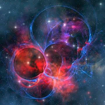 A dark nebula is a type of interstellar cloud. Stock Illustration