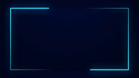 Dark Neon Border Frame Motion Background Stock Footage 348862793