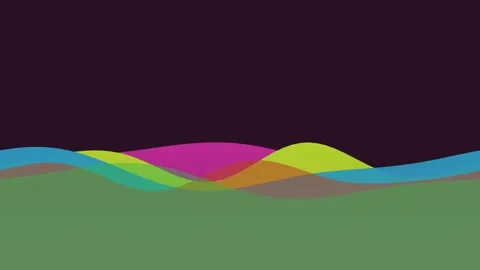 Dark Neon cyan wave abstract background loop 스톡 동영상 342648386