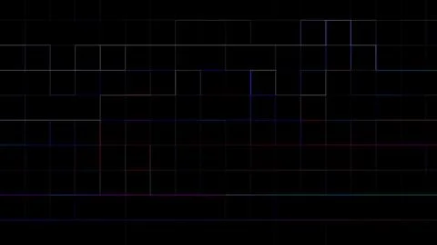 Dark Neon Grid Lines Digital Abstract Background Illustrazione stock