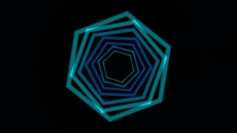 Dark neon honeycomb grid background for VJ use - Seamless Stock Footage 342365185