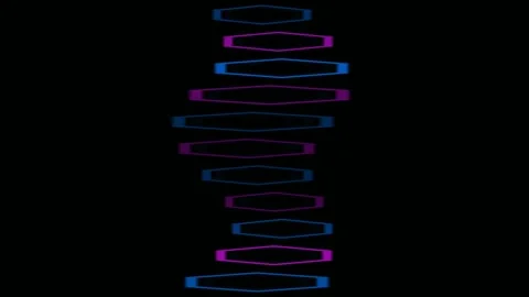 Dark neon honeycomb grid background shows vibrant motion Stock Footage 342435457